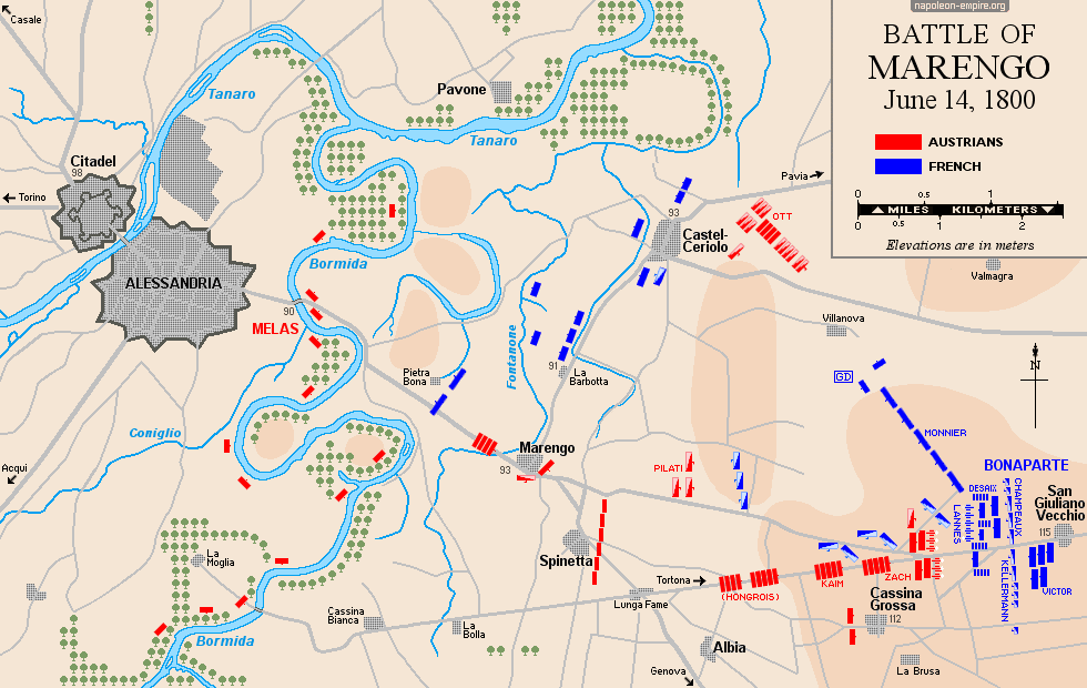 Napoleonic Battles - Map of the battle of Marengo