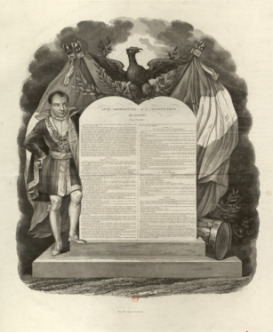 Gravure présentant l'acte additionnel aux Constitutions de l'Empire Gravure présentant l'acte additionnel aux Constitutions de l'Empire