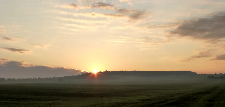 Le champ de bataille à Austerlitz