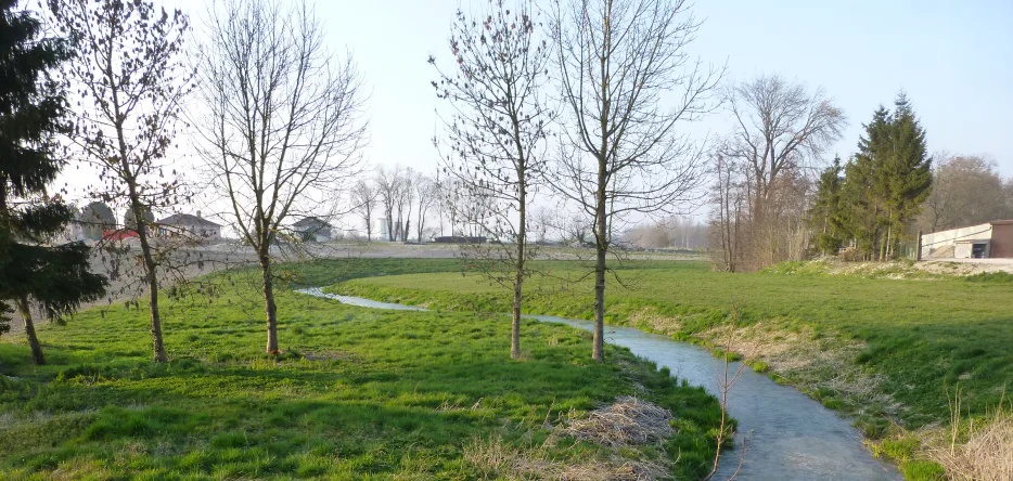 The river Soude, east of the battlefield