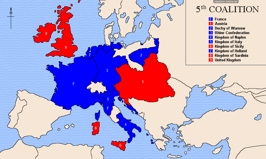 The members of the fifth coalition against France