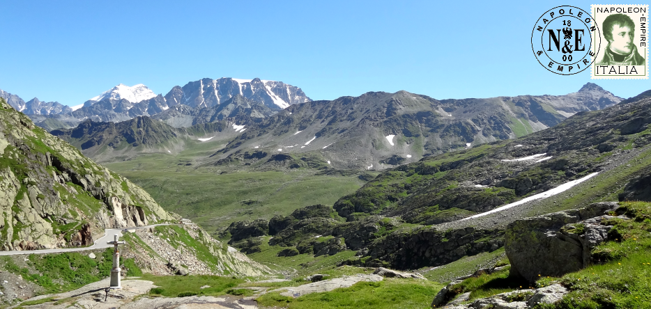 The Swiss side of the Great St. Bernard Pass, seen from the monastery at the summit
