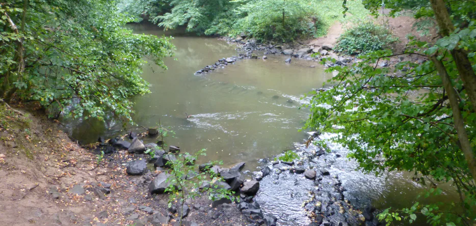 Emplacement du pont de Lamboy sur la rivière Kinzig