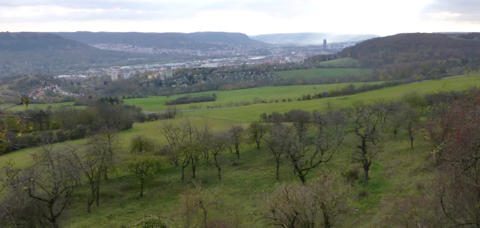 Vue d'Iéna depuis le Sonnenberg à Bad Sulza