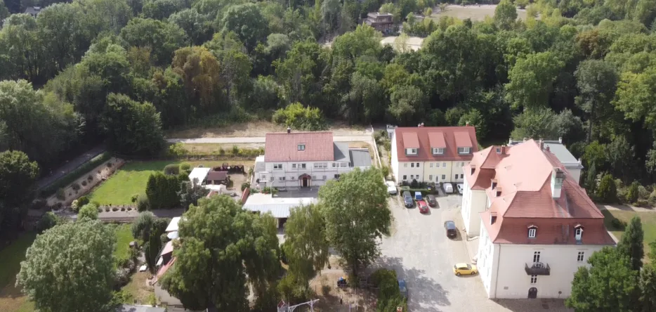 The castle of Markkleeberg Aerial view of Markkleeberg castle