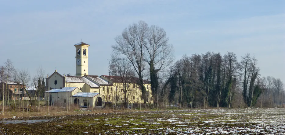 Le village de Fontana, au nord-est du pont de Lodi