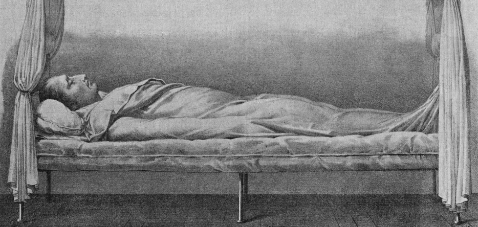 Napoleon lying on his deathbed