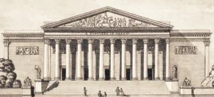 View of the Bourbon Palace under the Empire, period engraving