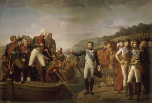 Tableau représentant les Adieux de Napoléon et d'Alexandre après la paix de Tilsit
