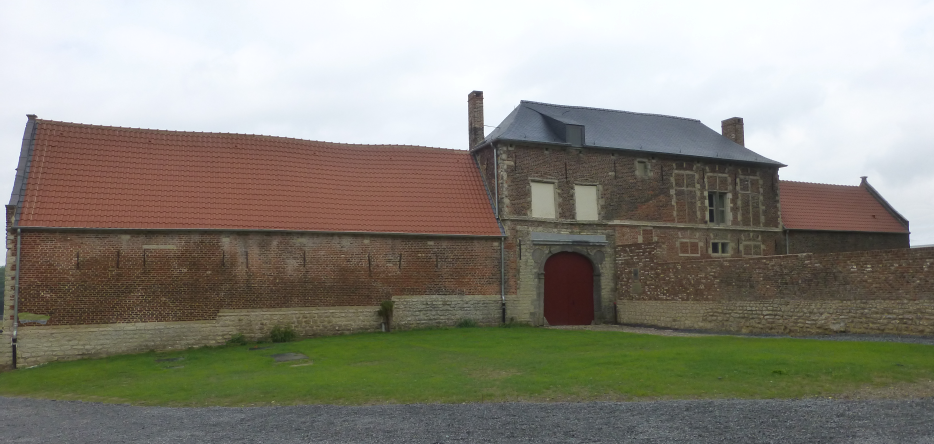 La ferme d'Hougoumont, au sud-ouest du champ de bataille de Waterloo
