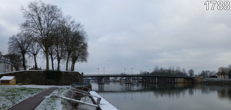 Le pont sur la Saône à Auxonne