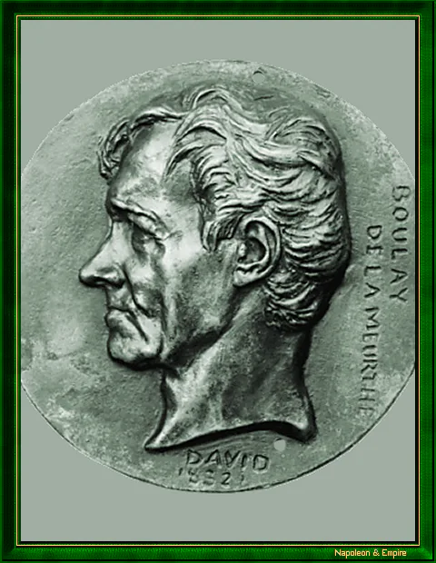 "Antoine Jacques Claude Joseph Boulay de La Meurthe". Détail d'un médaillon en bronze réalisé en 1832 par Pierre-Jean David d'Angers (1788-1856).