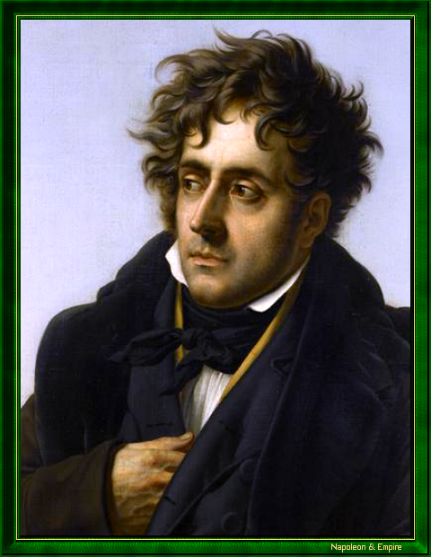 "François-René de Chateaubriand méditant sur les ruines de Rome" (détail), painted circa 1808 by Anne-Louis Girodet-Trioson (Montargis 1767 - Paris 1824).
