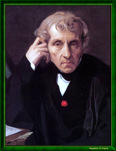 Luigi Cherubini (detail of "Un portrait en buste montrant ke compositeur couronné par les muses de la poésie lyrique") by Jean Auguste Dominique Ingres (Montauban 1780 - Paris 1867).