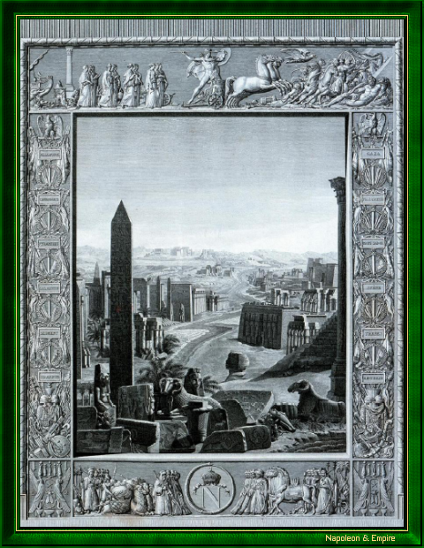 Frontispice de la Description de l'Egypte, par F.C. Cécile