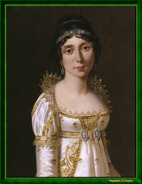 "Julie Clary" by Robert Jacques François Faust Lefèvre (Bayeux 1755 - Paris 1830). Detail of a full-length painting with her daughter Zénaïde.