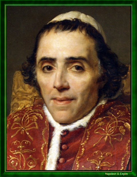 "Le pape Pie VII" par Jacques-Louis David (Paris 1748 - Bruxelles 1825).