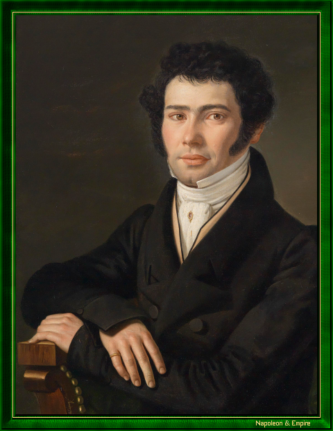"Gaspare Spontini". Painted in 1828 bu Andreas Hall (Vienne near 1800 - ? 1874)