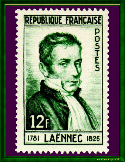 Timbre-poste à l'effigie de René Laennec